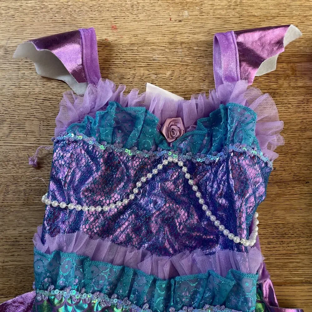 Blue & Purple Mermaid Princess Halloween Costume Size 7-8